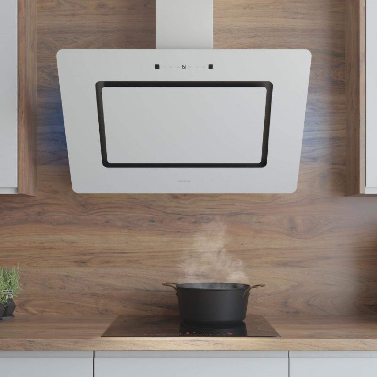 Cecotec Campanas decorativas Bolero Flux DT 908002 Glass White A++