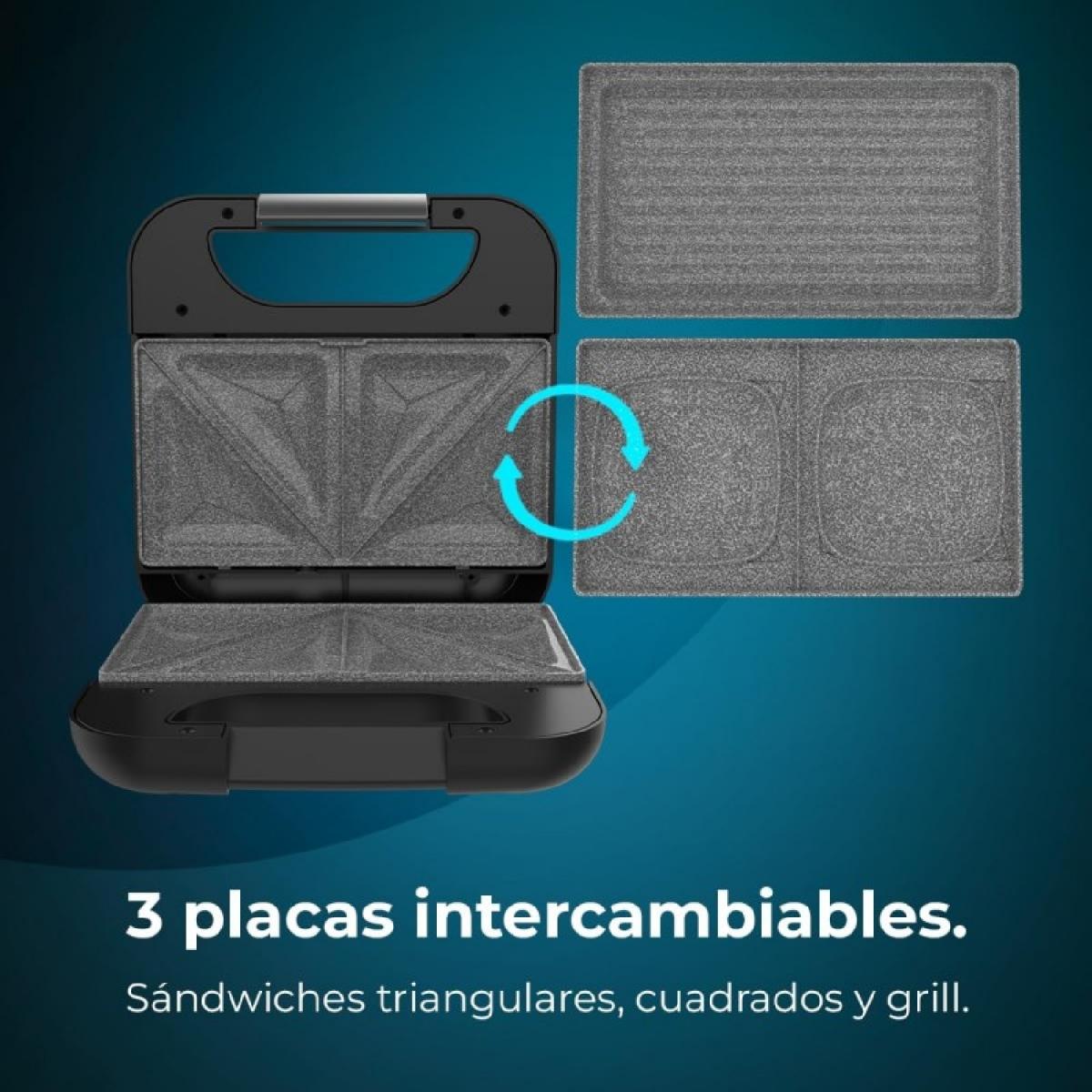 Cecotec Sandwicheras Sandwichera rock’ntoast combo