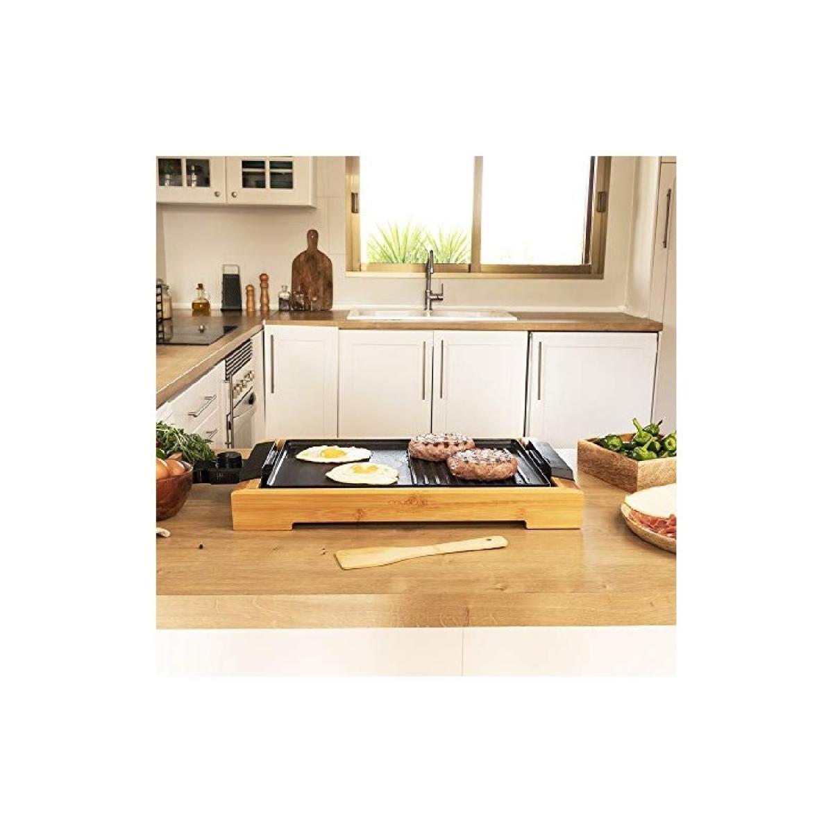 Cecotec Planchas eléctricas Plancha De Cocina Tasty&Grill 2000 Bamboo Black