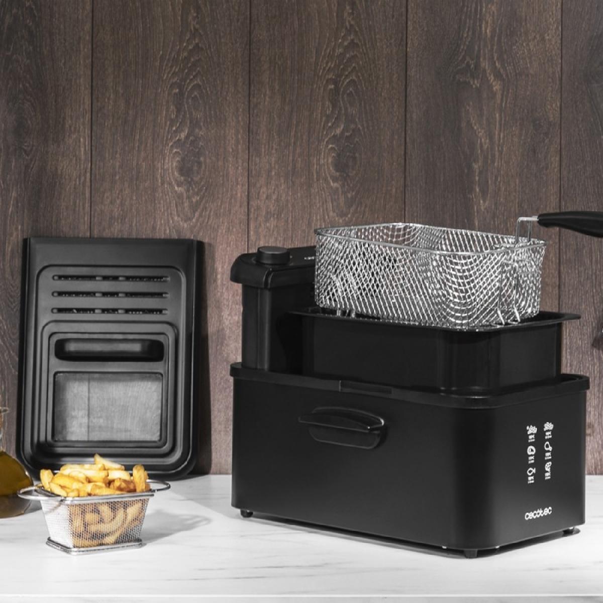 Cecotec Freidoras con aceite Freidora Cecotec Cleanfry Infinity 3000 Black
