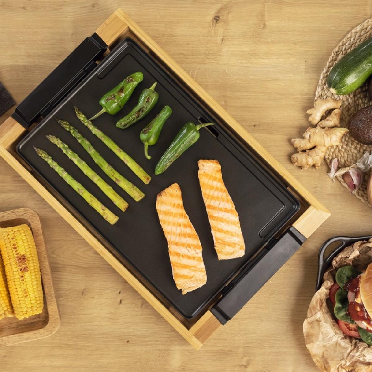 Cecotec Planchas eléctricas Plancha De Cocina Tasty&Grill 2000 Bamboo