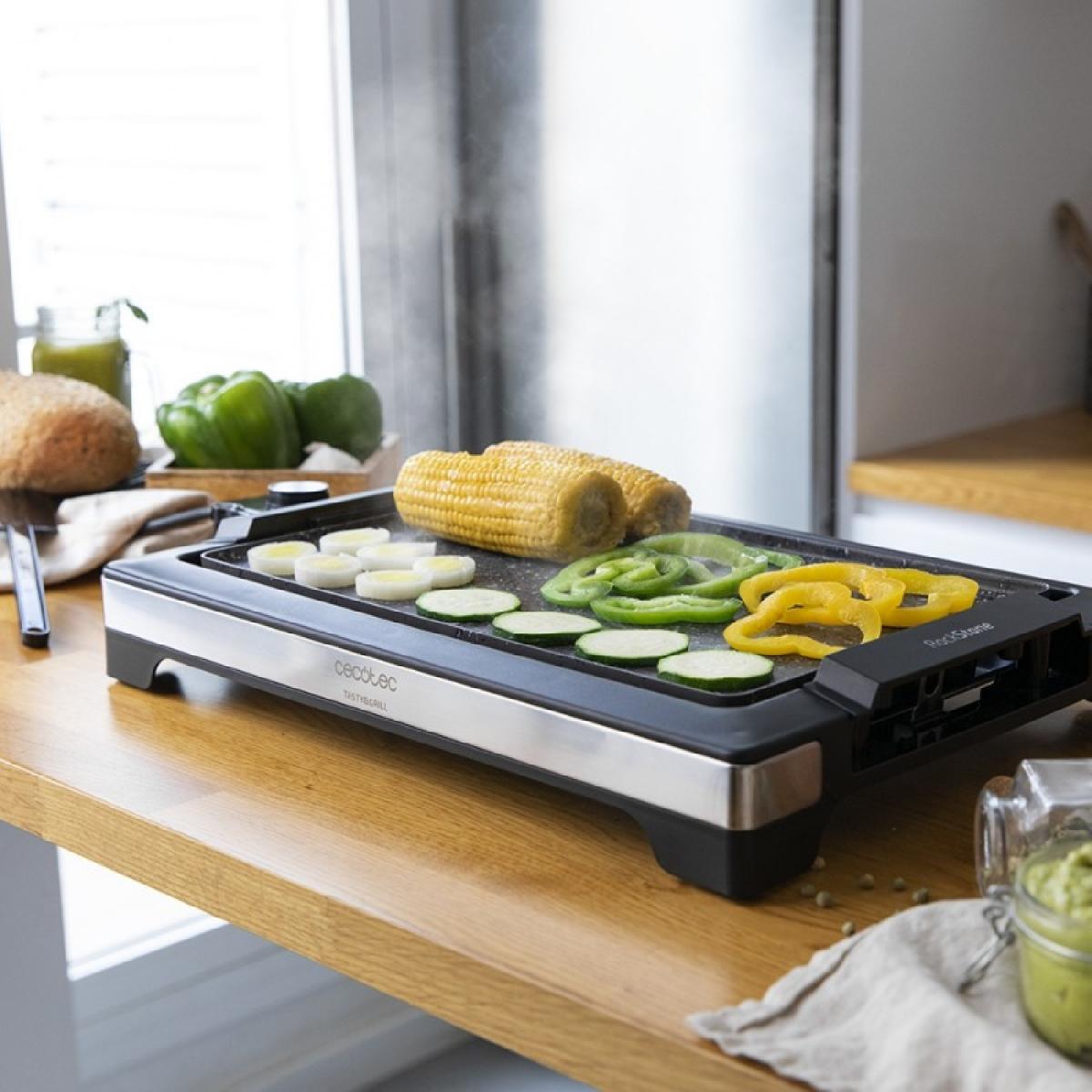 Cecotec Planchas eléctricas Plancha De Cocina Tasty&Grill 2000 Inoxstone