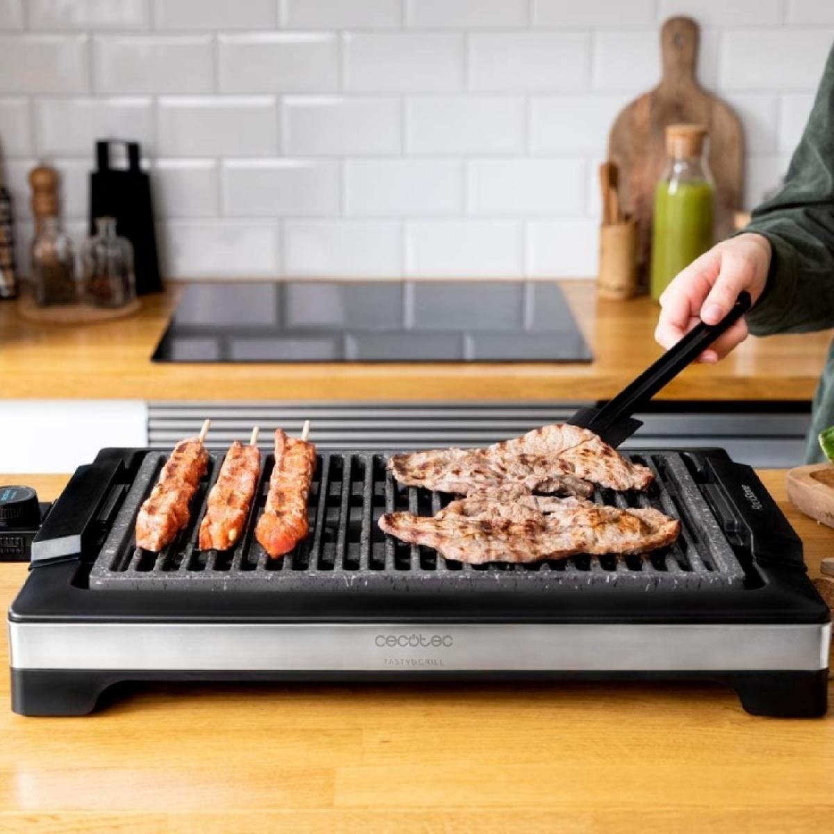 Cecotec Planchas eléctricas Plancha De Cocina Tasty&Grill 2000 Inox Linestone