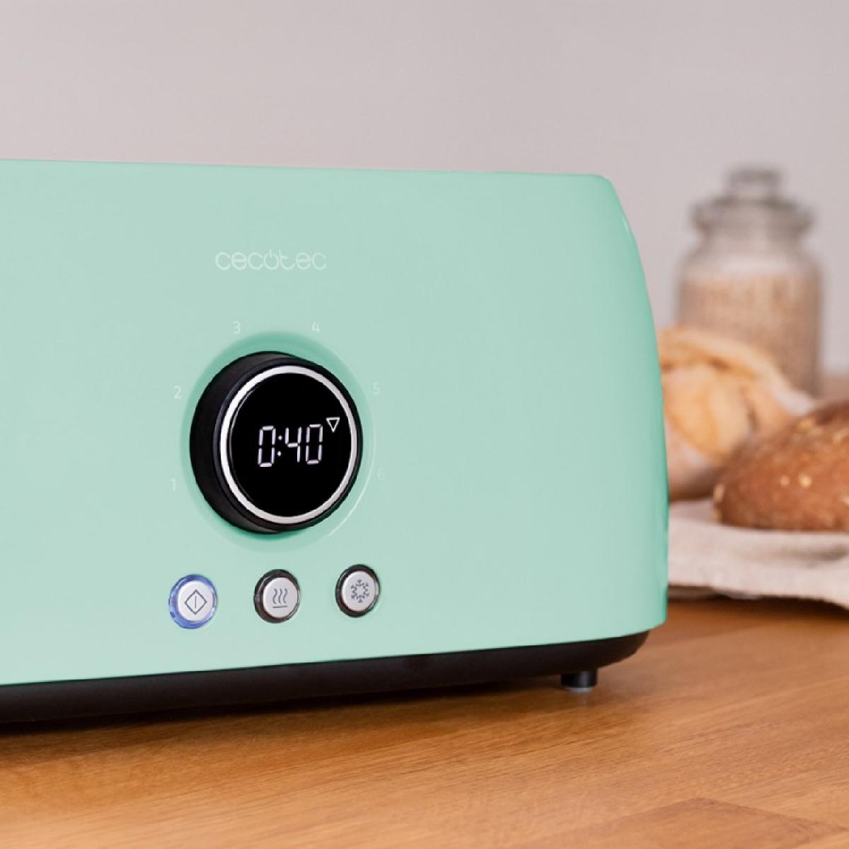 Cecotec Tostadores verticales Tostador Vertical Digital Classictoast 15000 Blue Extra Double