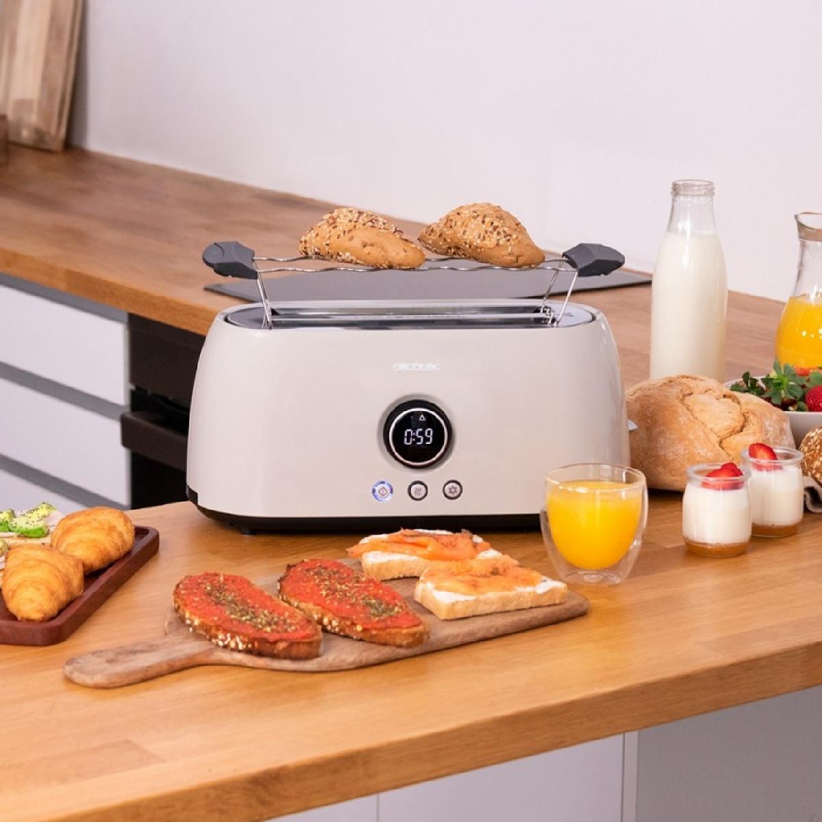 Cecotec Tostadores verticales Tostador Vertical Digital Classictoast 15000 Beige Extra Double