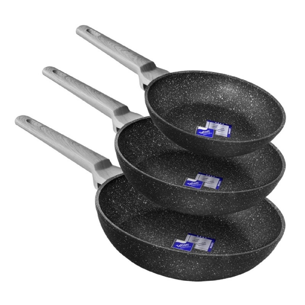 Cecotec Set de sartenes Set de Sartenes Polka Exclusive 20-24-28 Bucket Set Wood&Rock