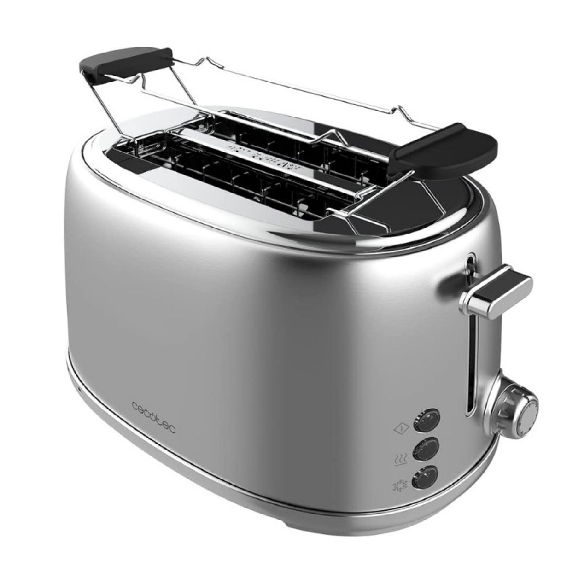 Cecotec Tostadores verticales Tostador Vertical Toast&Taste 1000 Retro Double Inox