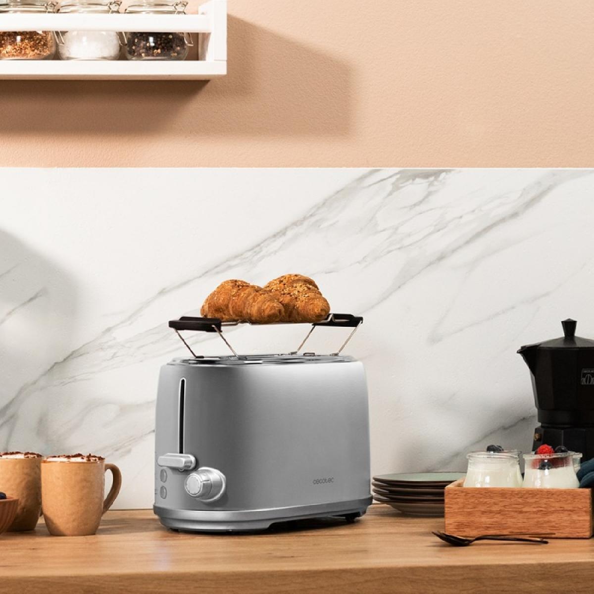 Cecotec Tostadores verticales Tostador Vertical Toast&Taste 1000 Retro Double Inox