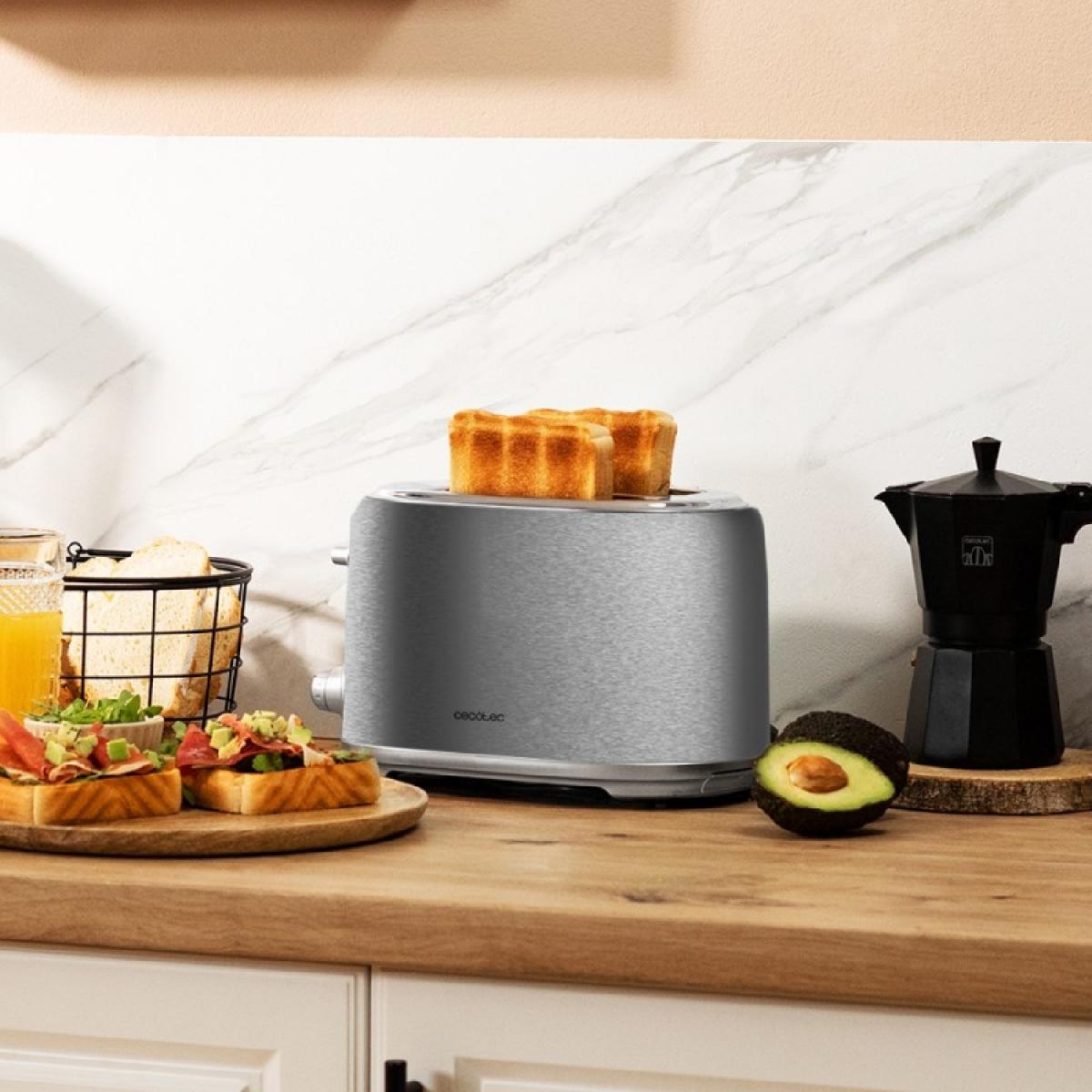 Cecotec Tostadores verticales Tostador Vertical Toast&Taste 1000 Retro Double Inox
