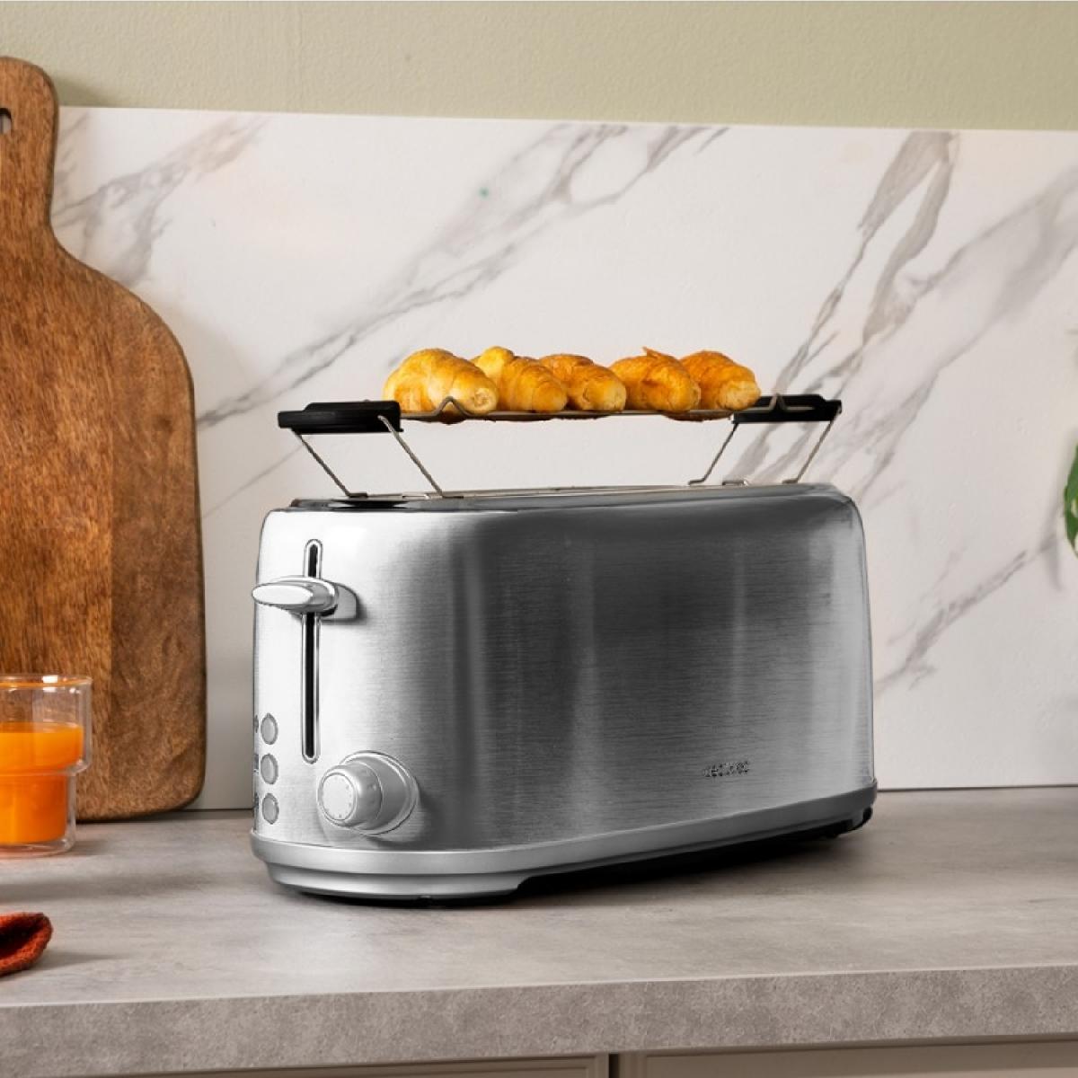 Cecotec Tostadores verticales Tostador Vertical Toast&Taste 1600 Retro Double Inox