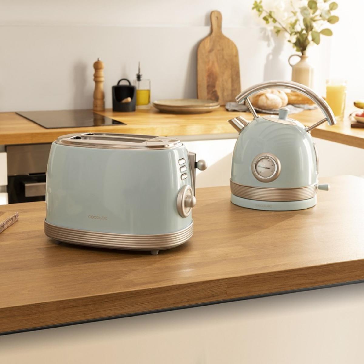Cecotec Tostadores verticales Vintage 800 Light Blue