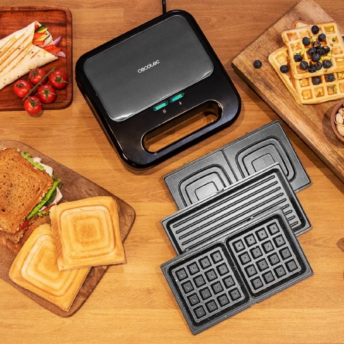 Cecotec Sandwicheras Sandwichera Rock’Ntoast 3In1 Square