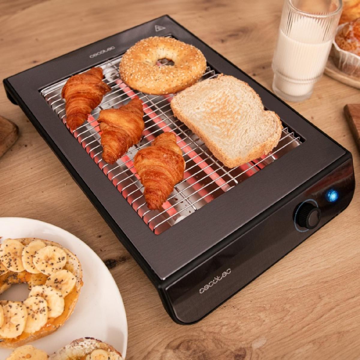 Cecotec Tostadores planos Tostador Plano Turbo Easytoast Inoxdark