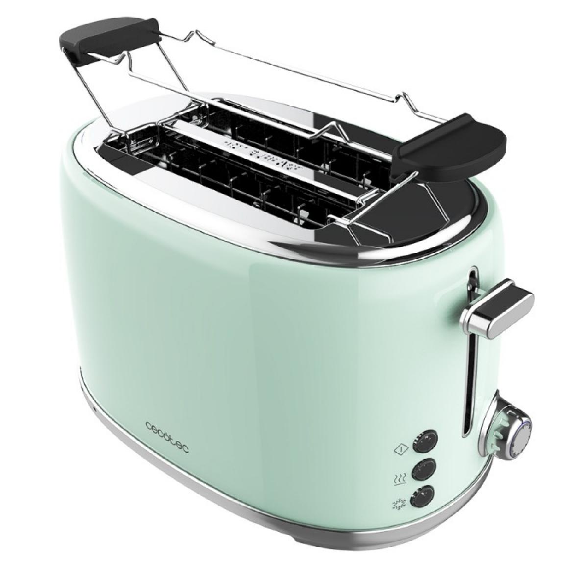 Cecotec Tostadores verticales Tostador Vertical Toast&Taste 1000 Retro Double Green