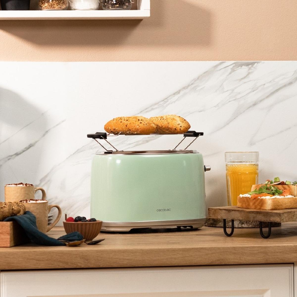 Cecotec Tostadores verticales Tostador Vertical Toast&Taste 1000 Retro Double Green