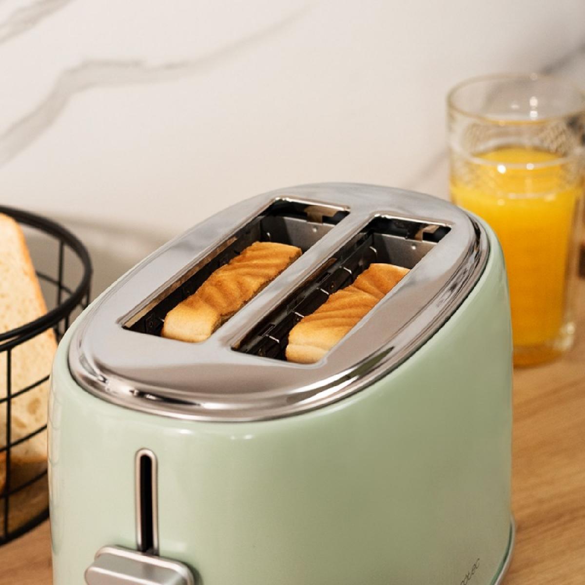 Cecotec Tostadores verticales Tostador Vertical Toast&Taste 1000 Retro Double Green