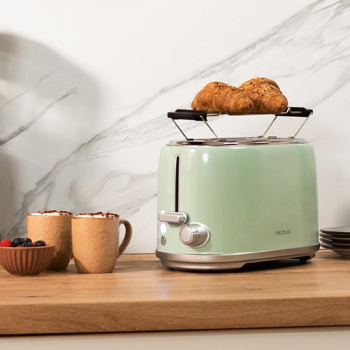 Cecotec Tostadores verticales Tostador Vertical Toast&Taste 1000 Retro Double Green