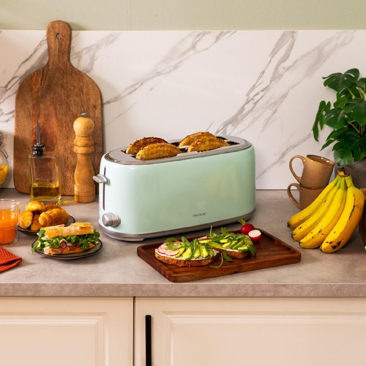 Cecotec Tostadores verticales Tostador Vertical Toast&Taste 1600 Retro Double Green