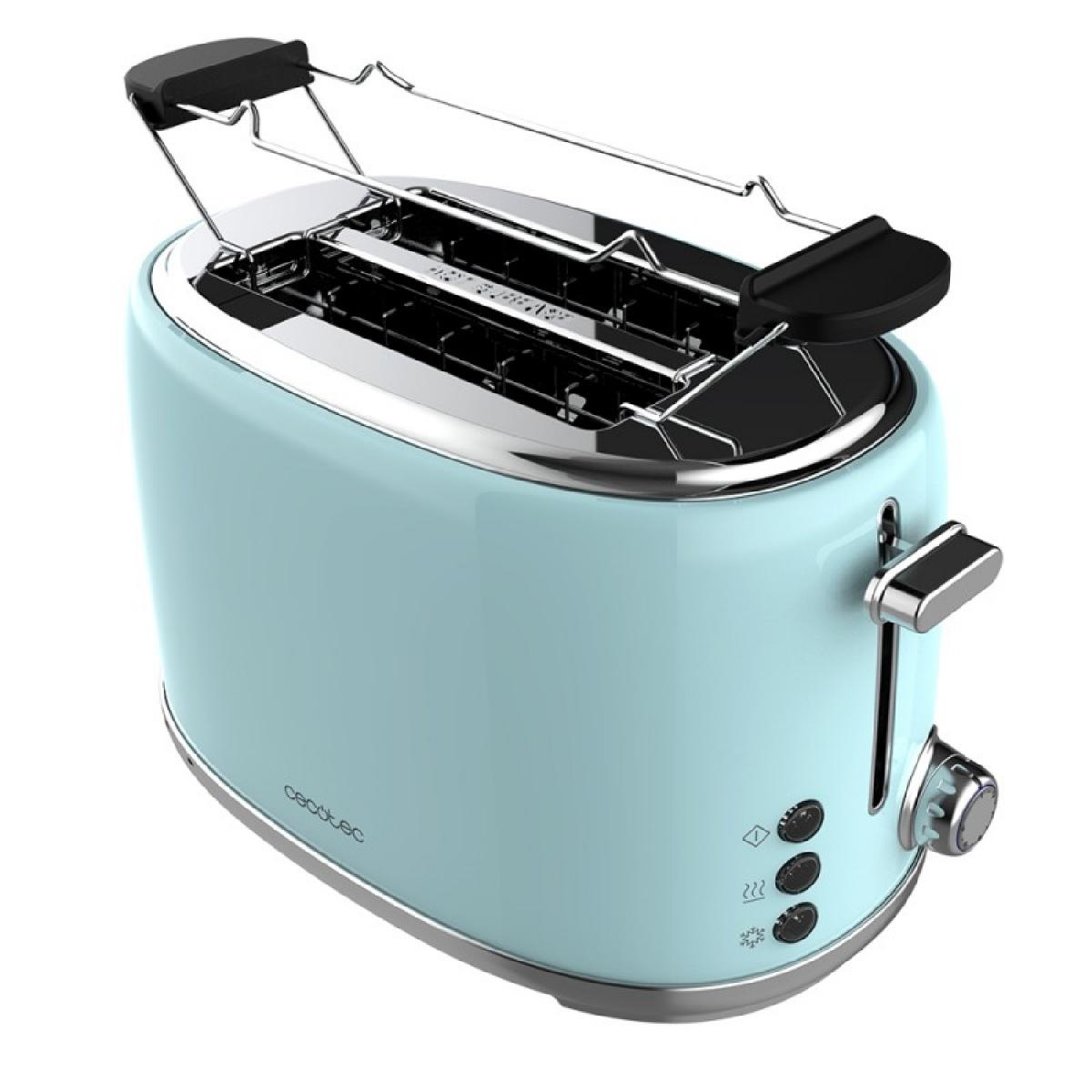 Cecotec Tostadores verticales Tostador Vertical Toast&Taste 1000 Retro Double Blue