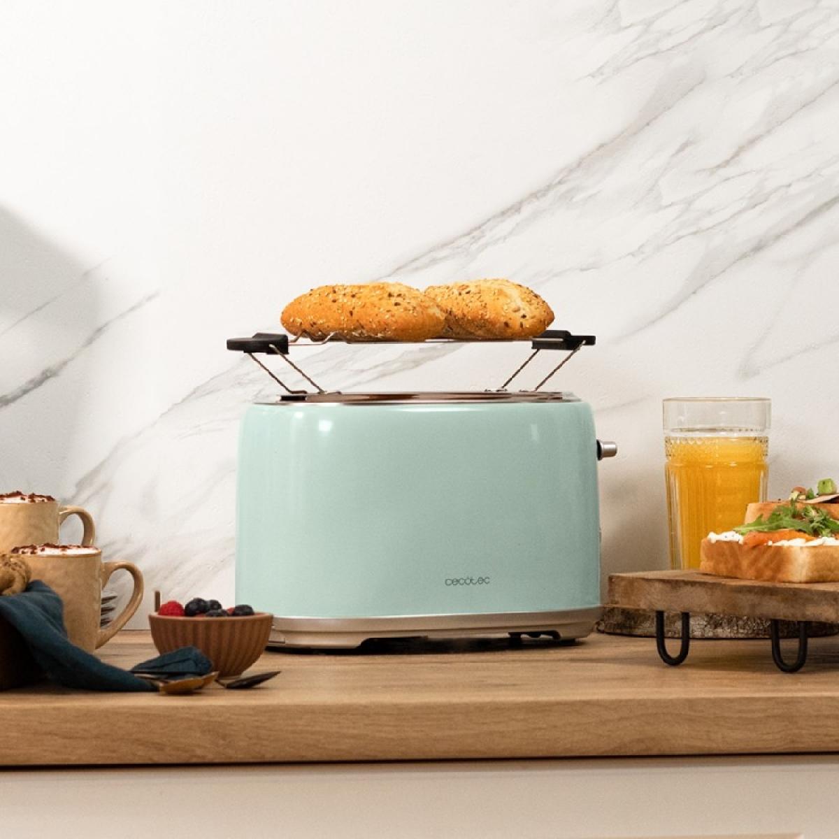 Cecotec Tostadores verticales Tostador Vertical Toast&Taste 1000 Retro Double Blue
