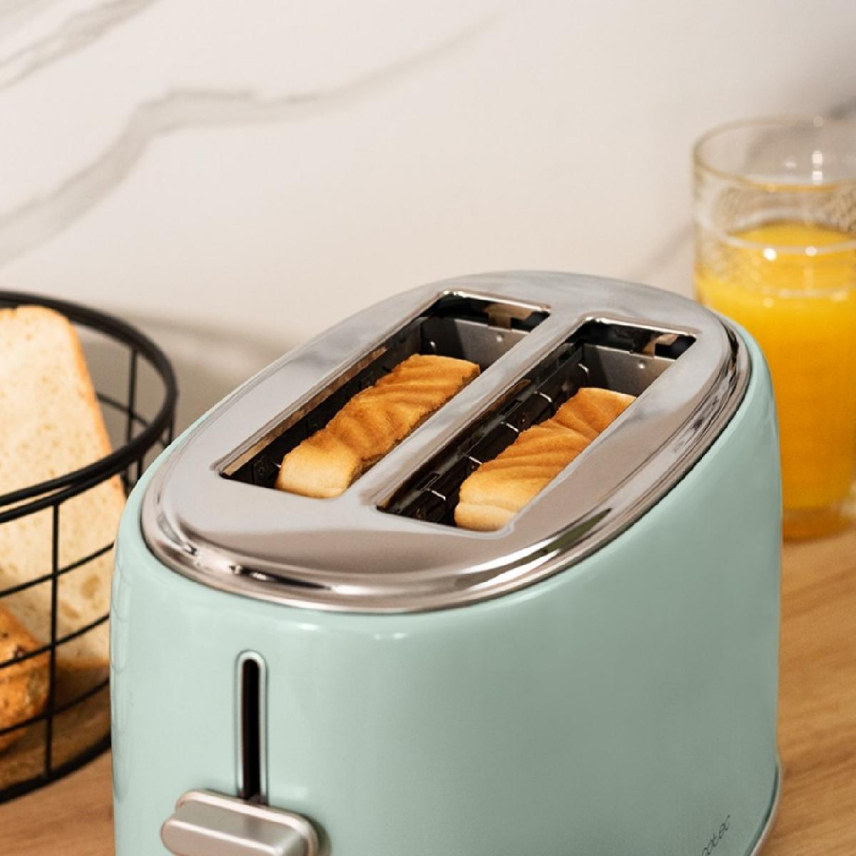 Cecotec Tostadores verticales Tostador Vertical Toast&Taste 1000 Retro Double Blue