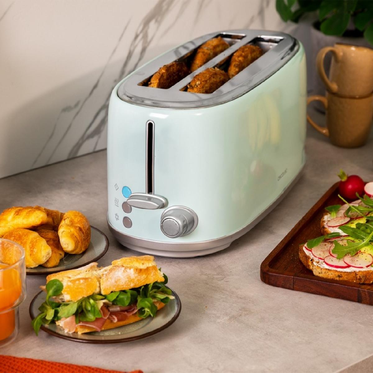 Cecotec Tostadores verticales Tostador Vertical Toast&Taste 1600 Retro Double Blue