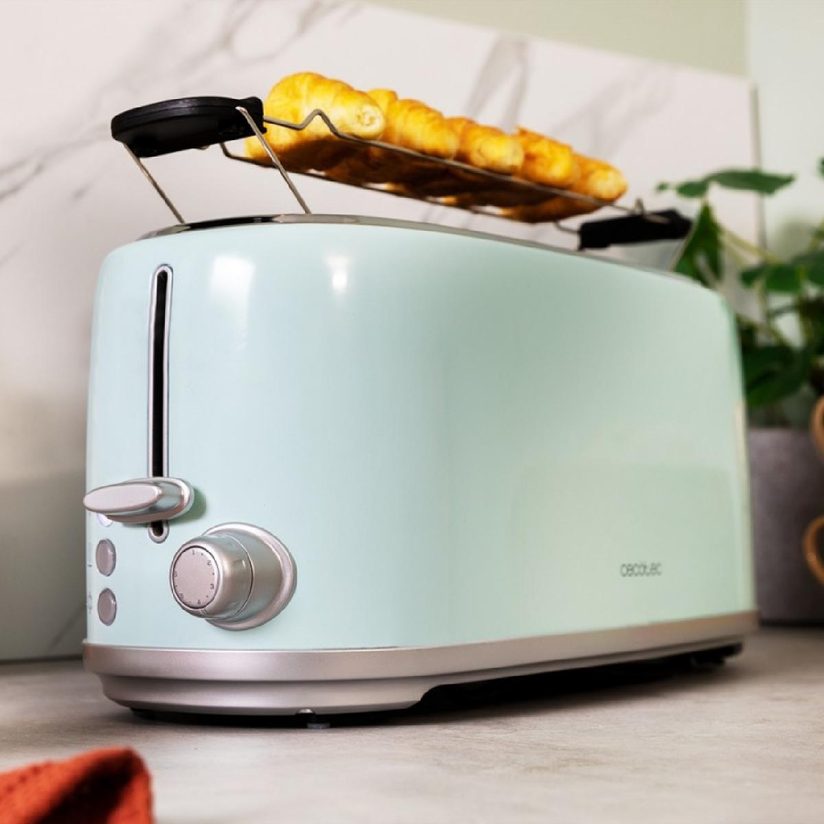 Cecotec Tostadores verticales Tostador Vertical Toast&Taste 1600 Retro Double Blue