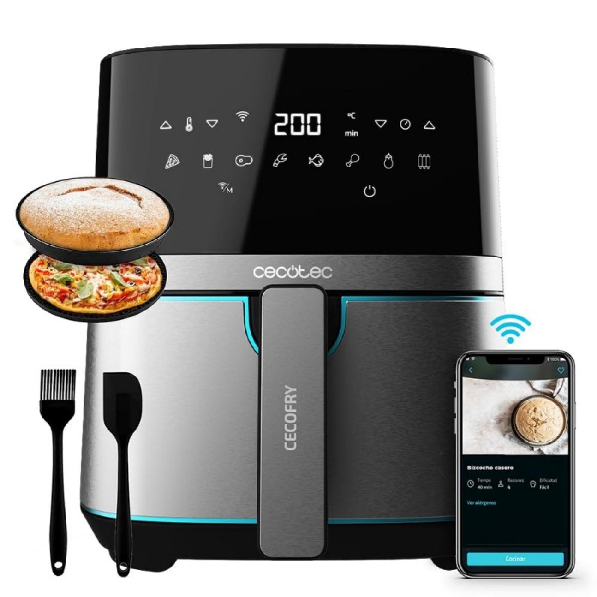 Cecotec Freidoras sin aceite Freidora de aire Cecofry Full Inox 5500 Connected Pack