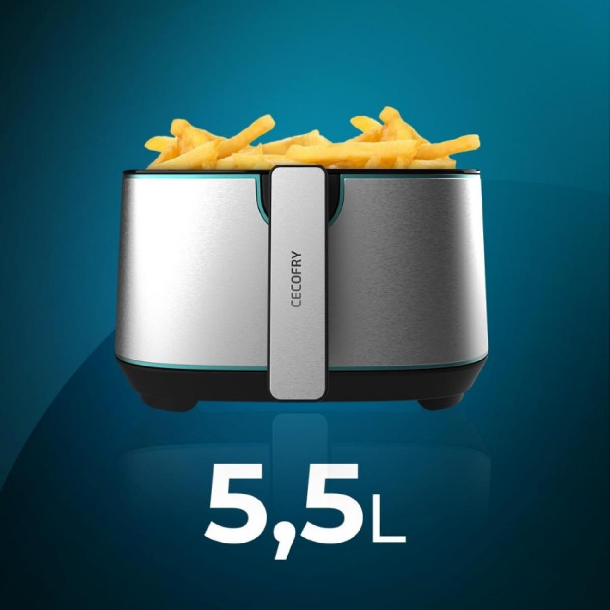 Cecotec Freidoras sin aceite Freidora de aire Cecofry Full Inox 5500 Connected Pack