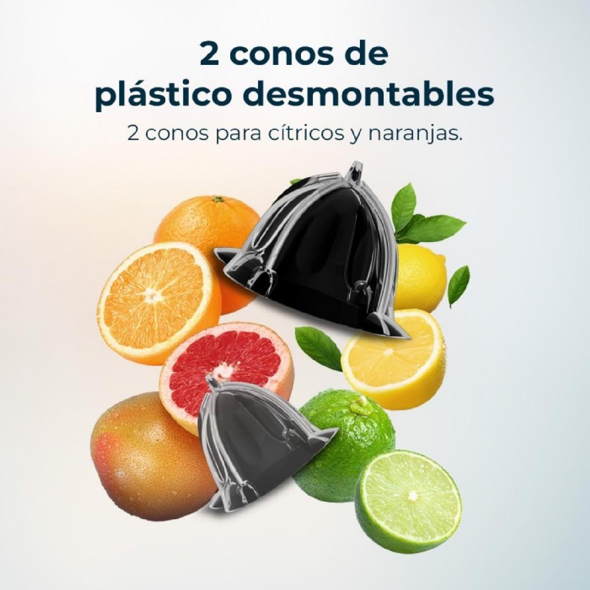 Cecotec Exprimidores eléctricos de brazo Exprimidor de brazo Xqueeze RetroJuice 600 Steel