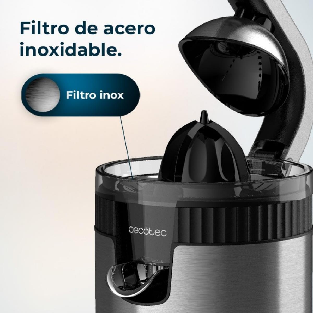Cecotec Exprimidores eléctricos de brazo Exprimidor de brazo Xqueeze RetroJuice 600 Steel