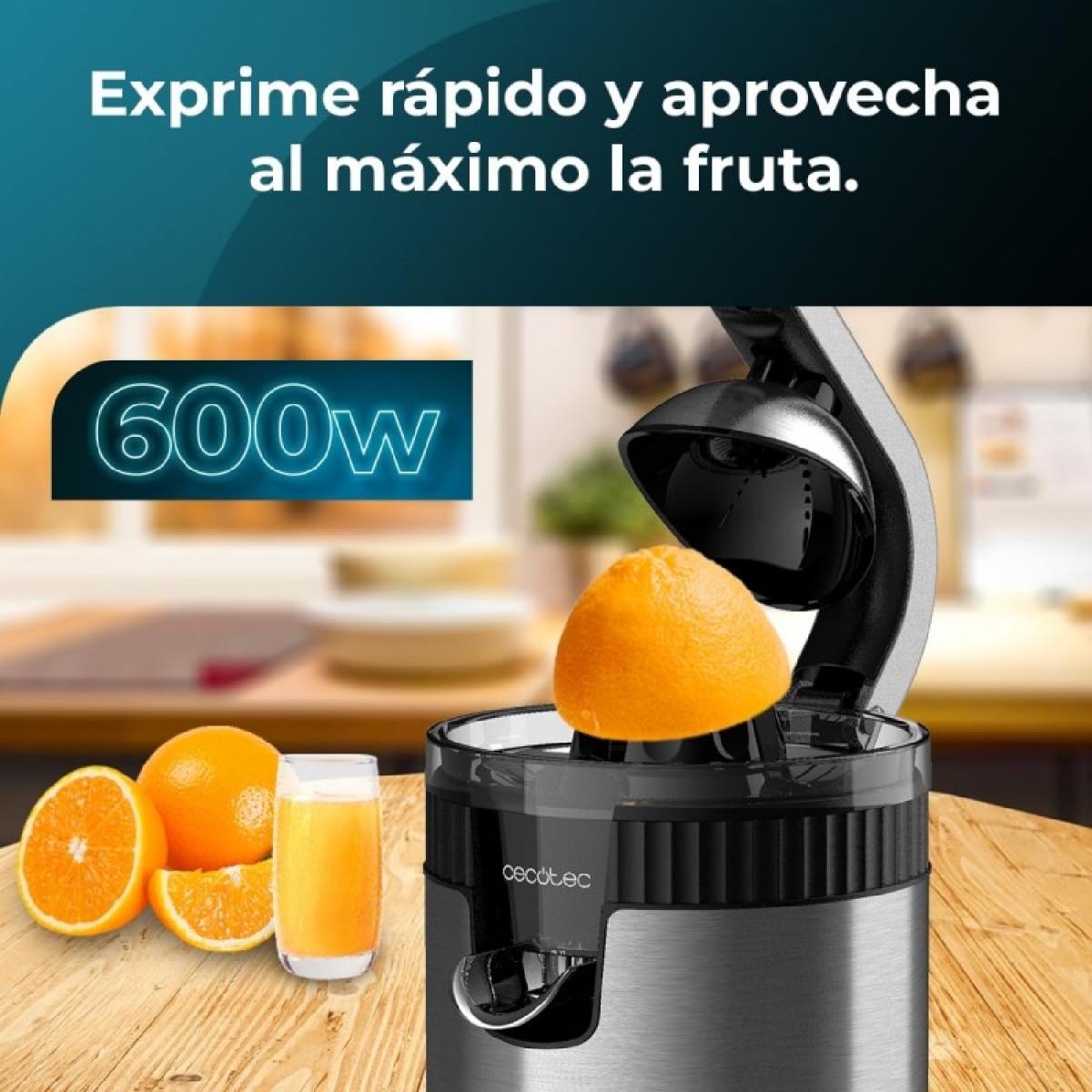 Cecotec Exprimidores eléctricos de brazo Exprimidor de brazo Xqueeze RetroJuice 600 Steel