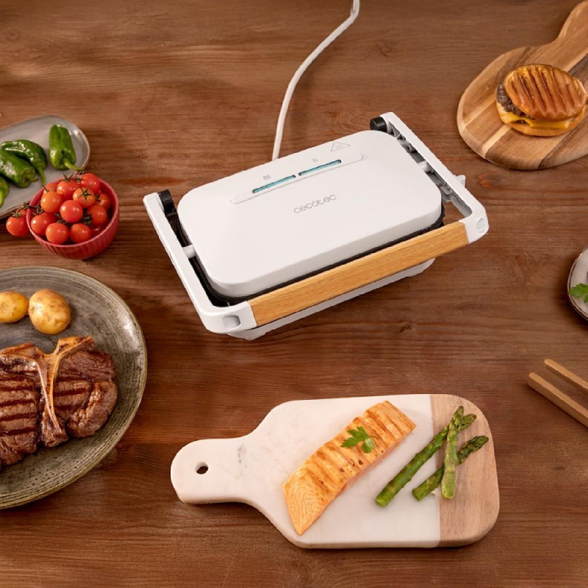 Cecotec Parrillas eléctricas RocknGrill 1200 Wood W
