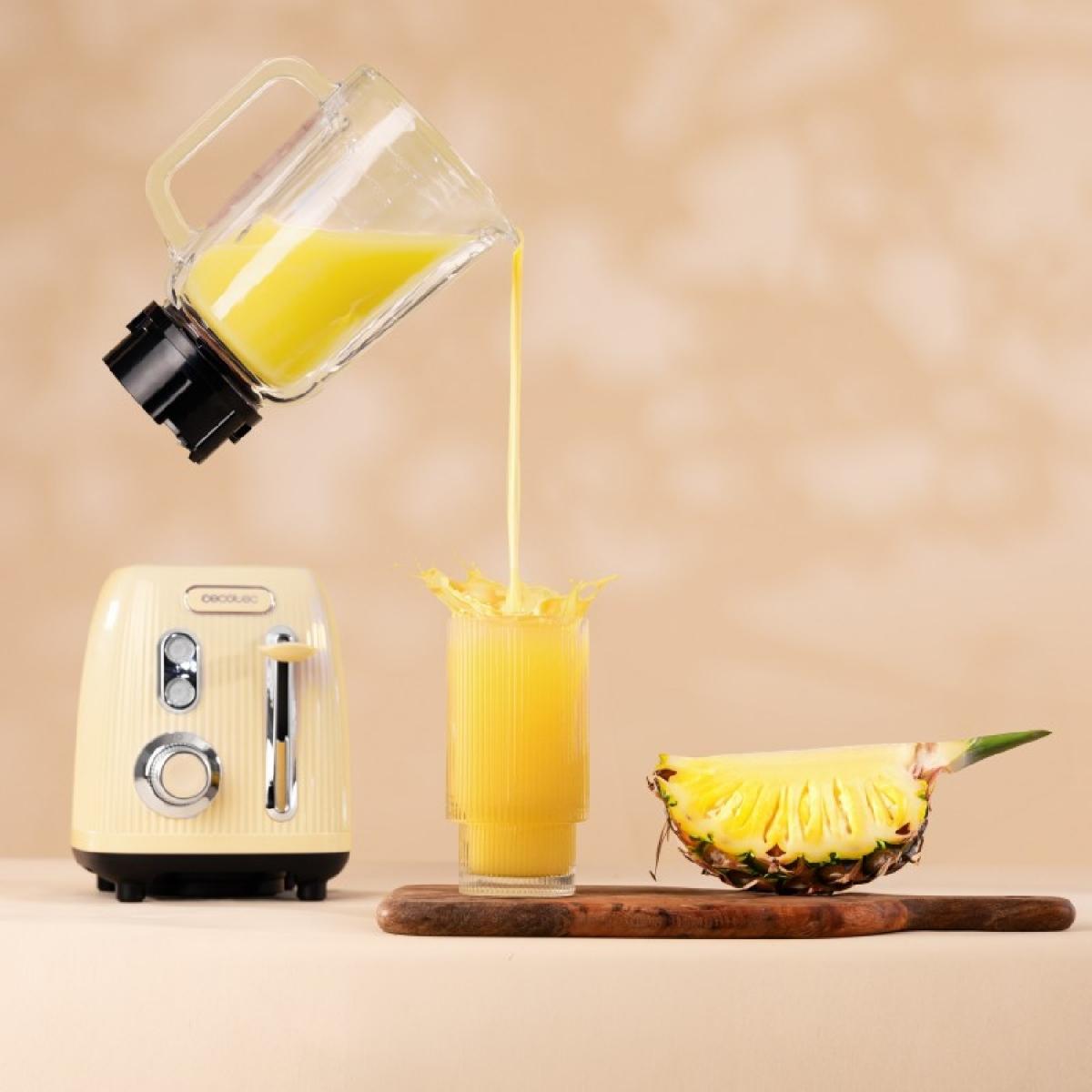 Cecotec Batidoras de vaso Power Black Titanium RetroYellow