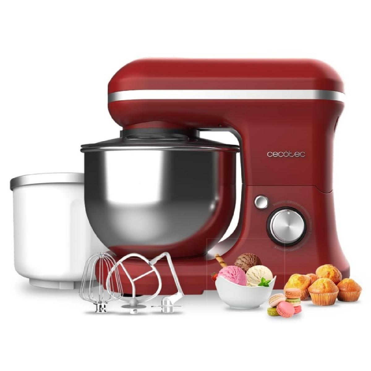 Cecotec Batidoras amasadoras Batidora Amasadora Cecomixer Merengue 5L 1200 Ice-Cream Red