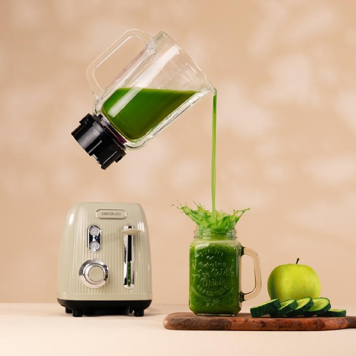 Cecotec Batidoras de vaso Power Black Titanium RetroGreen
