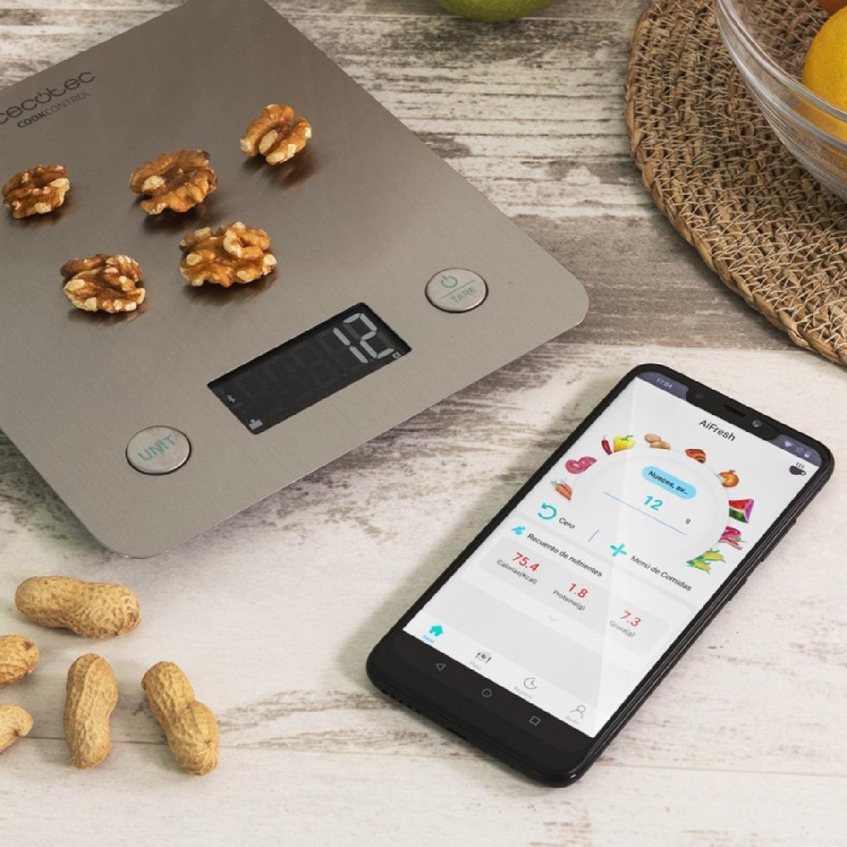 Cecotec Básculas de cocina BÁSCULA DE COCINA COOKCONTROL 10000 CONNECTED