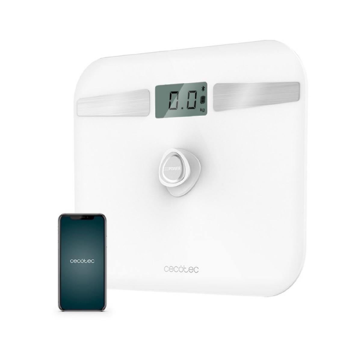 Cecotec Básculas de baño con APP Surface Precision EcoPower 10200 Smart Healthy White