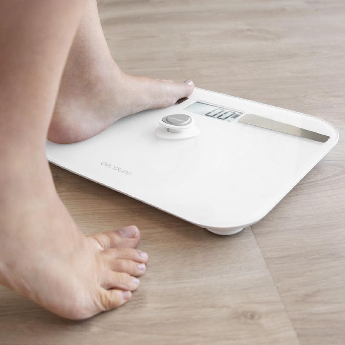 Cecotec Básculas de baño con APP Surface Precision EcoPower 10200 Smart Healthy White