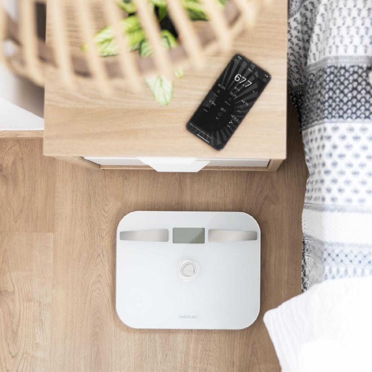 Cecotec Básculas de baño con APP Surface Precision EcoPower 10200 Smart Healthy White