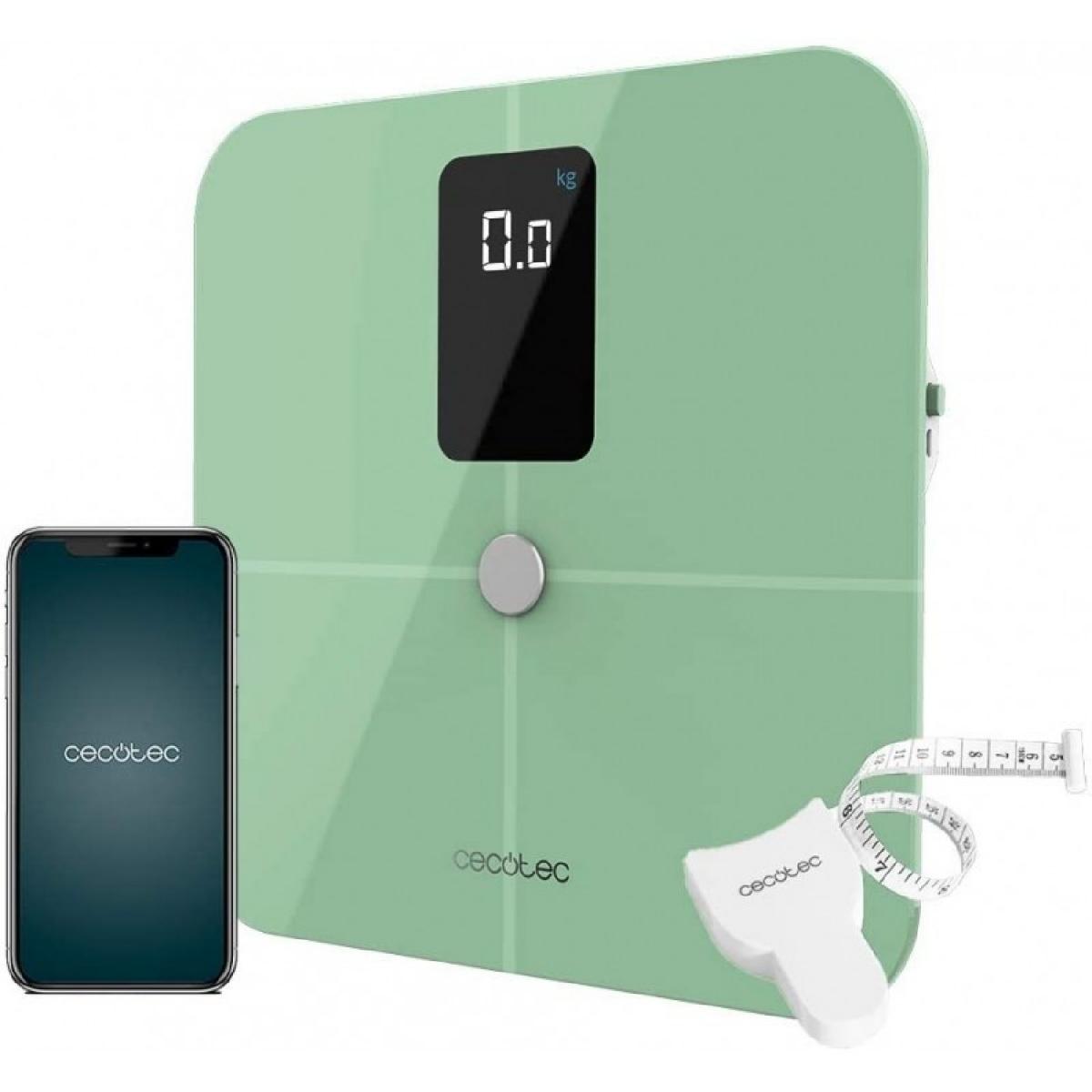Cecotec Básculas de baño con APP Surface Precision 10400 Smart Healthy Vision Green