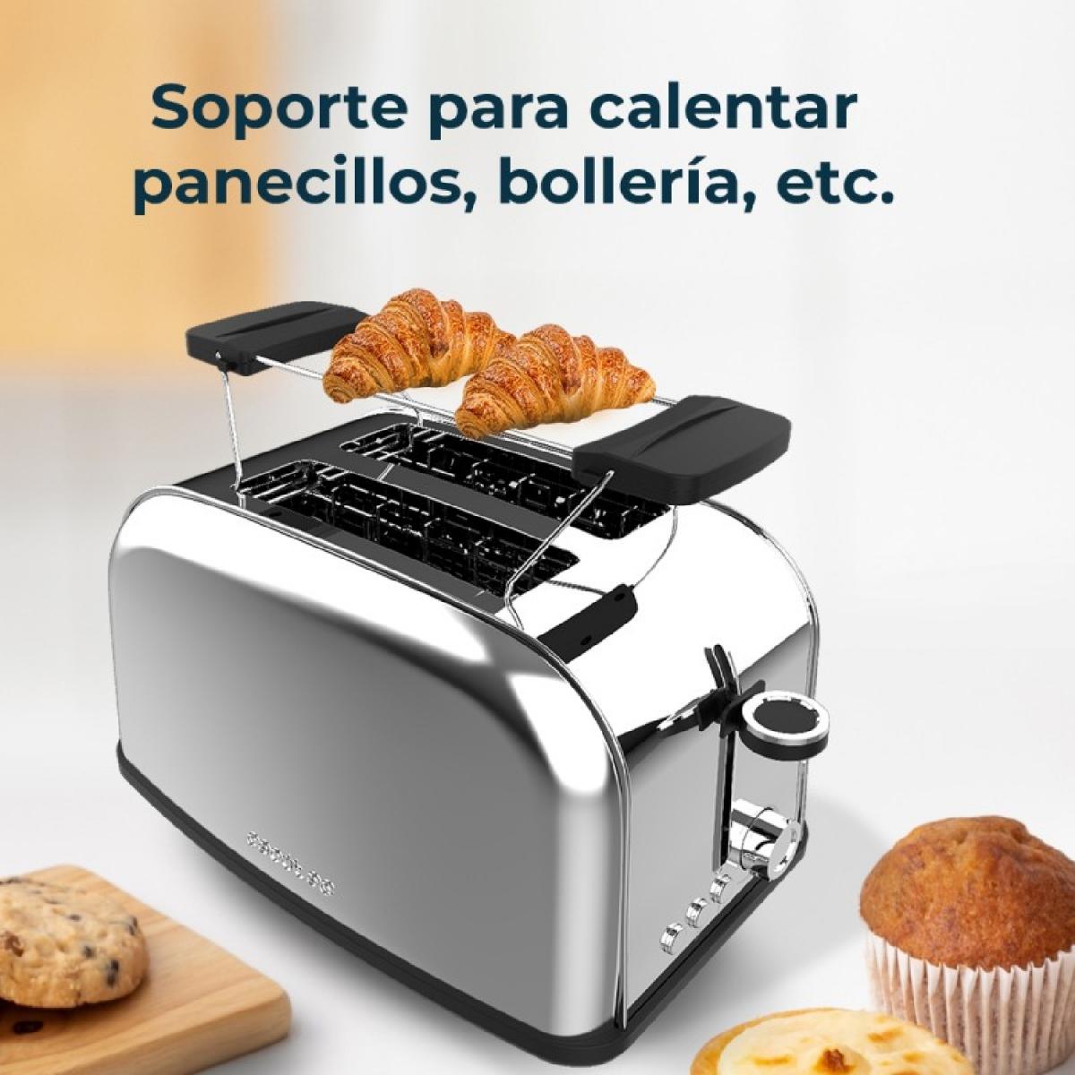 Cecotec Tostadores verticales Tostador vertical Toastin time 850 Inox