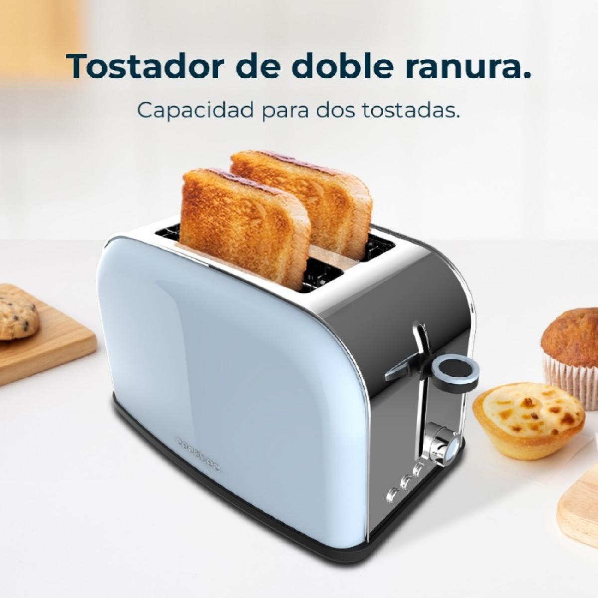 Cecotec Tostadores verticales Tostador vertical Toastin time 850 Blue