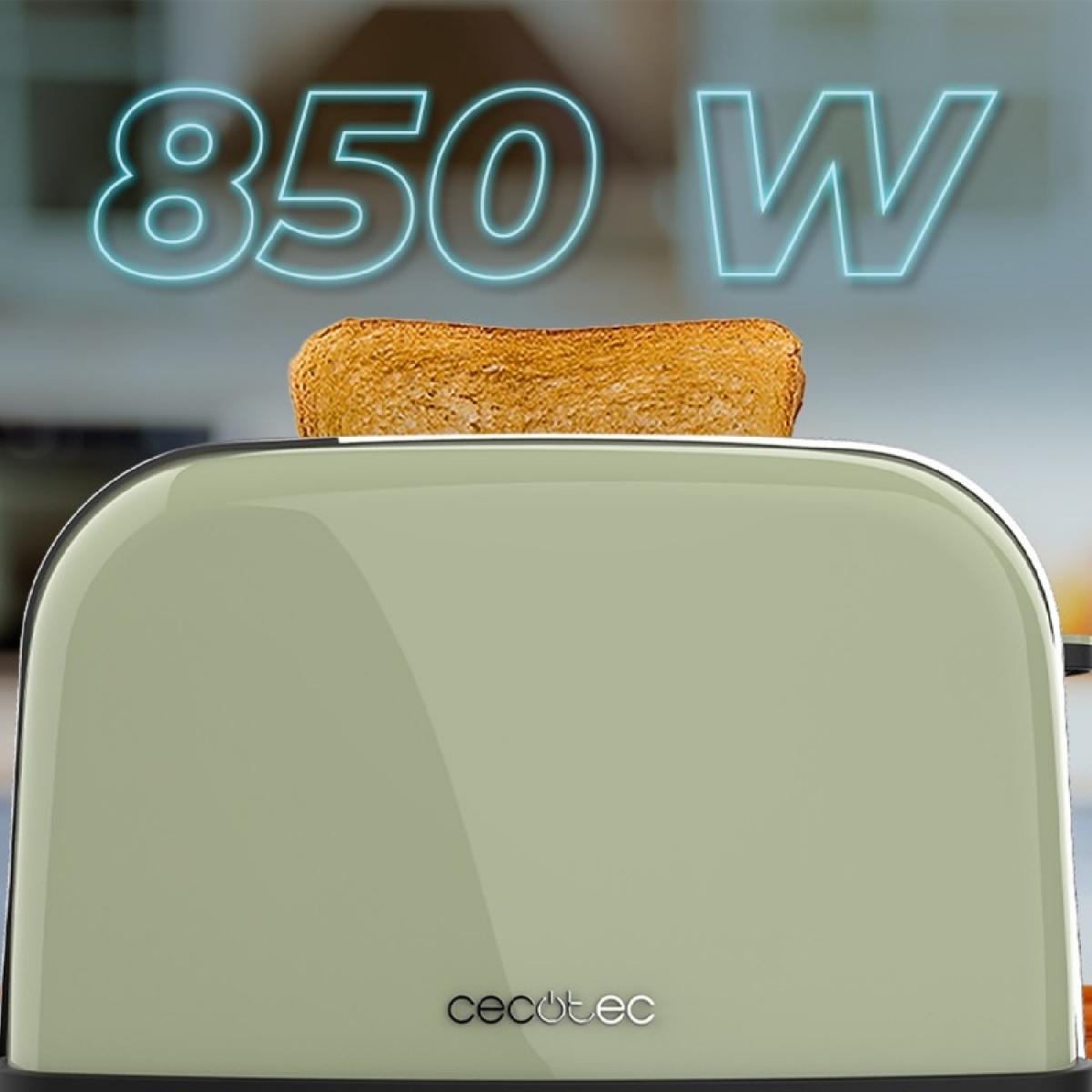 Cecotec Tostadores verticales Tostador vertical Toastin time 850 Green