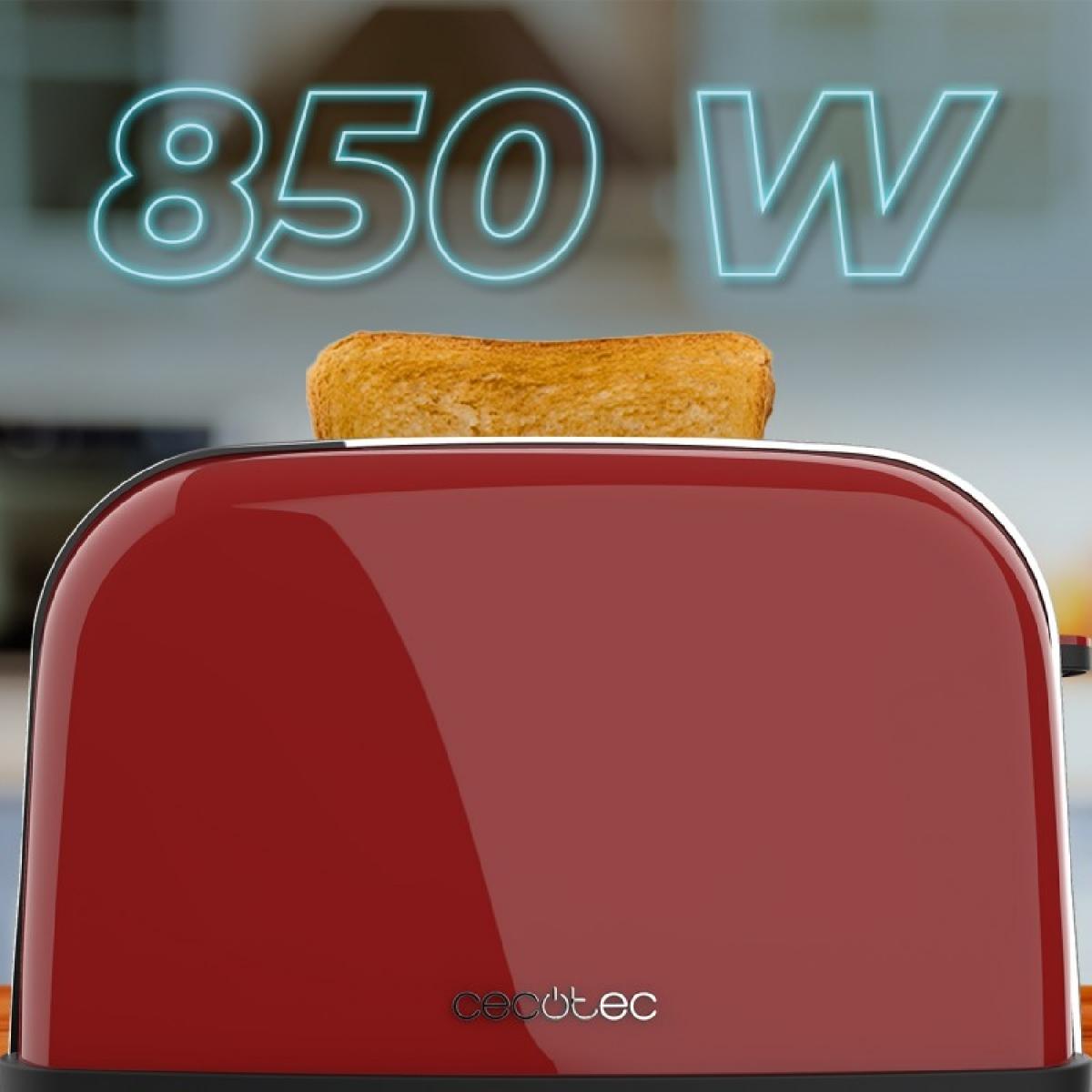 Cecotec Tostadores verticales Tostador vertical Toastin time 850 Red