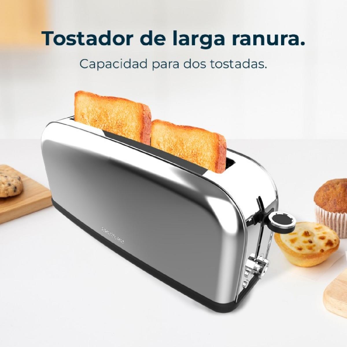 Cecotec Tostadores verticales Tostador vertical Toastin time 850 Inox Long