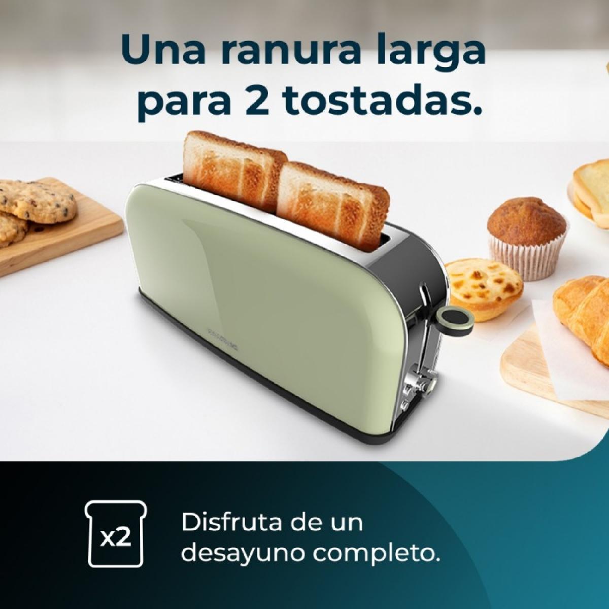 Cecotec Tostadores verticales Tostador vertical Toastin time 850 Green Long