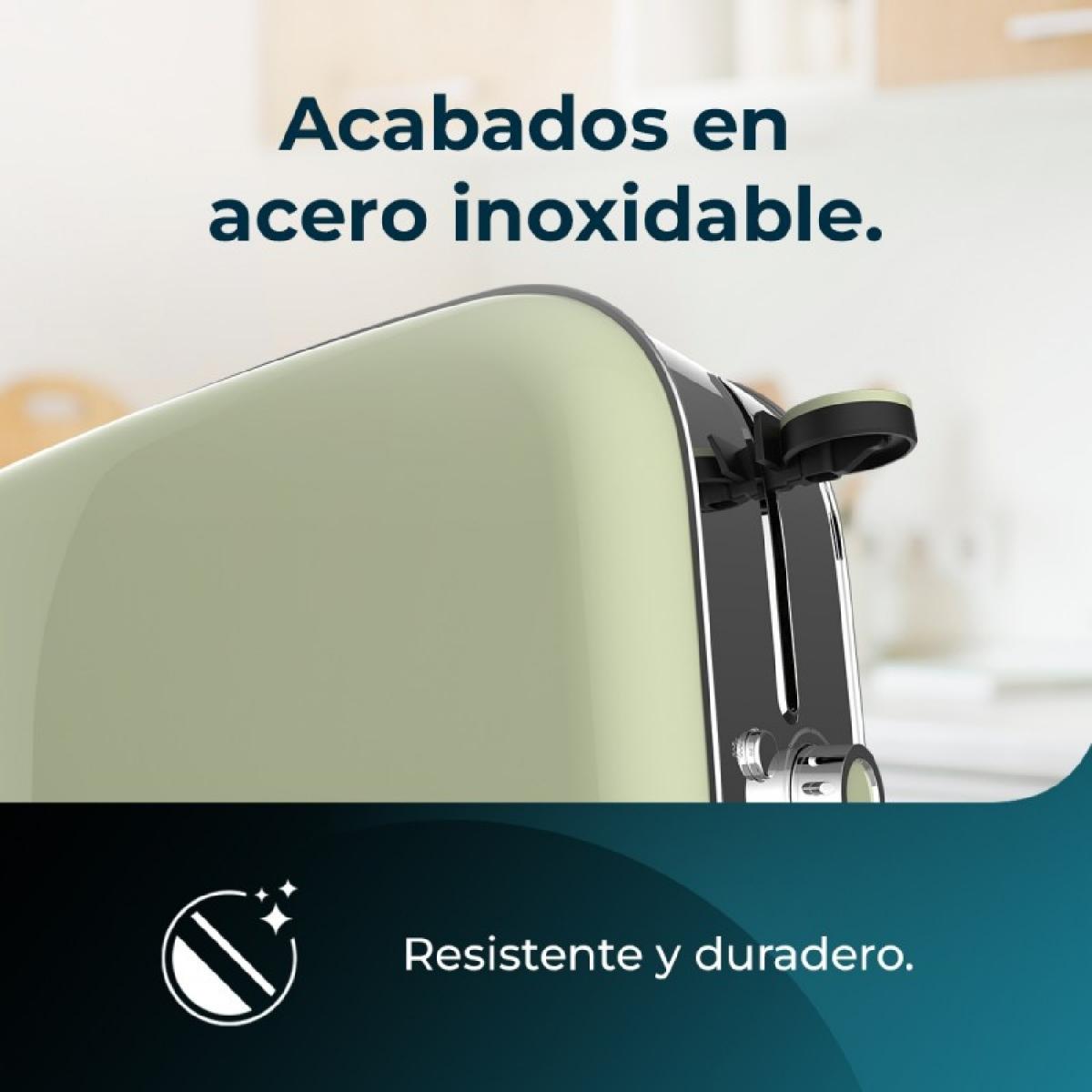 Cecotec Tostadores verticales Tostador vertical Toastin time 850 Green Long