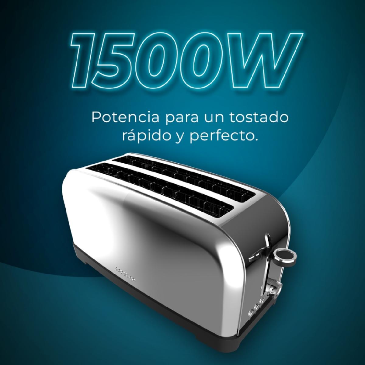 Cecotec Tostadores verticales Tostador vertical Toastin time 1500 Inox