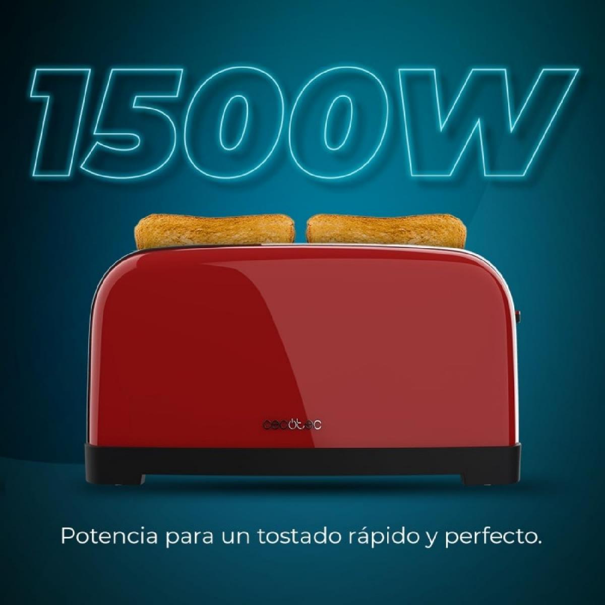 Cecotec Tostadores verticales Tostador vertical Toastin time 1500 Red